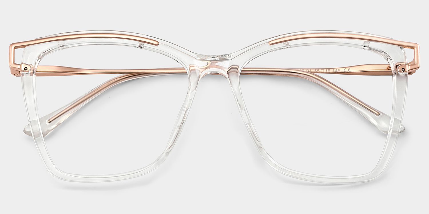 Krystle Square Clear Frame Glasses | ZEELOOL4