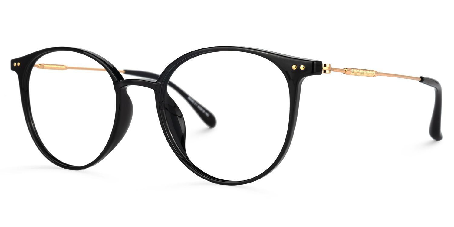 Judsy Round Black Glasses | Zeelool Glasses1