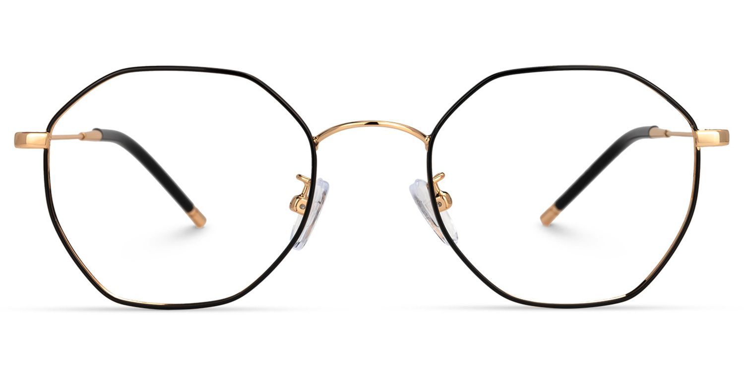 Reyes Geometric Black Glasses | Zeelool Glasses0