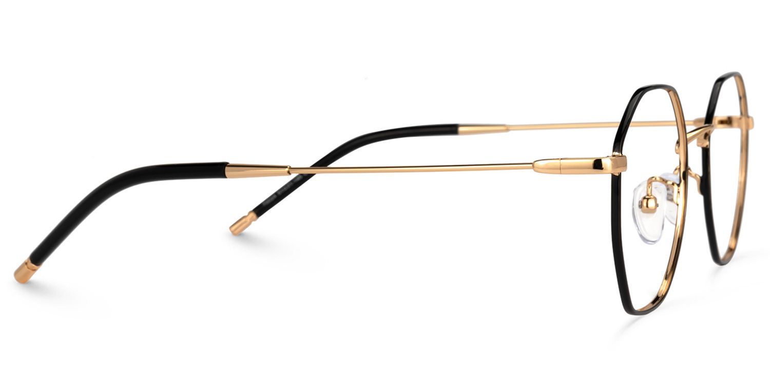 Reyes Geometric Black Glasses | Zeelool Glasses2