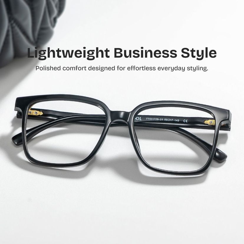 Contreras Square Black Glasses
