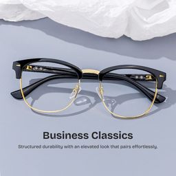 Lasha Browline Black Glasses0