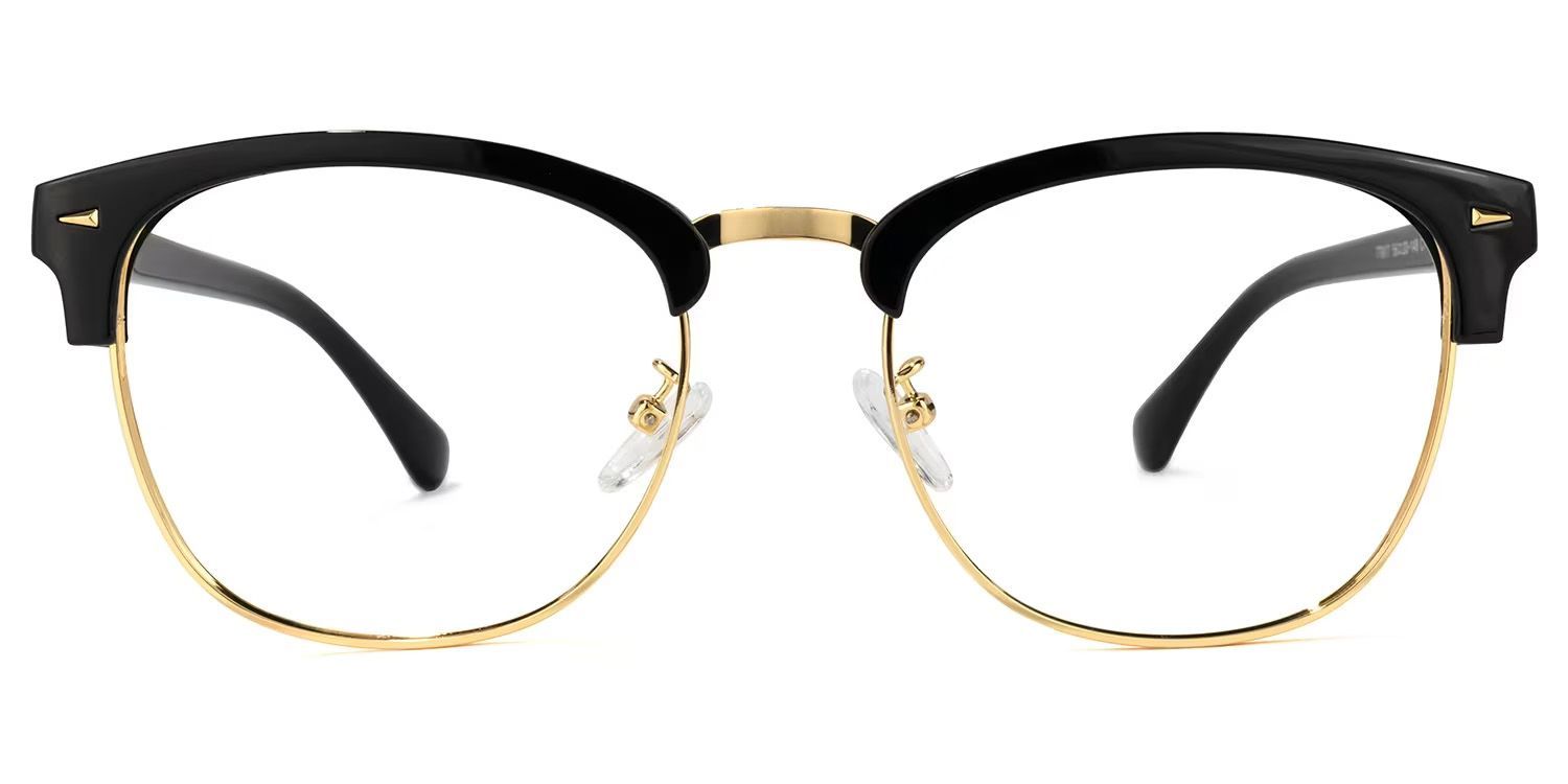 Lasha Browline Black Eyeglasses with Oval Frame | ZEELOOL1