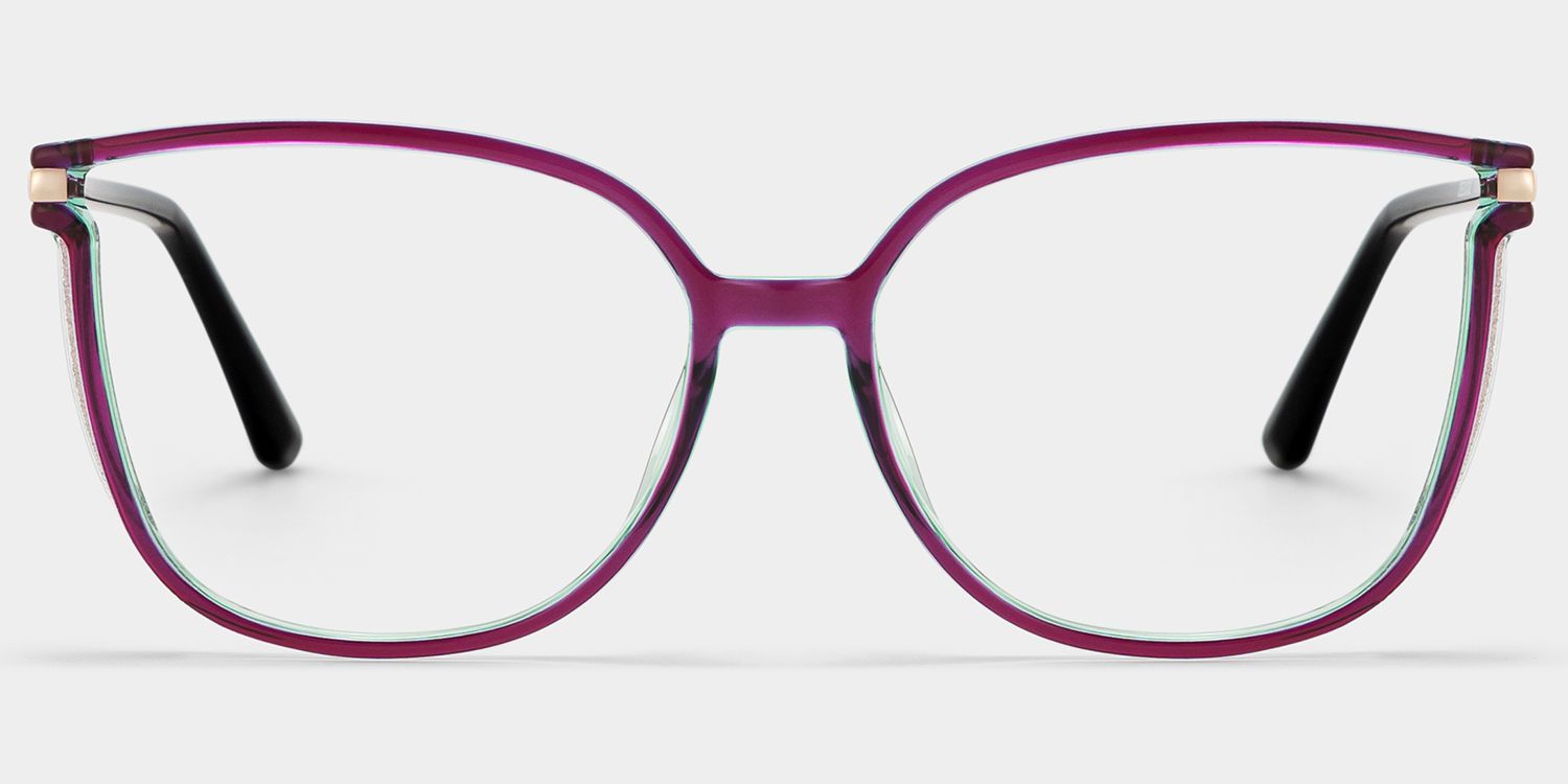 Rodz Square Purple Frame Glasses for Women | ZEELOOL0