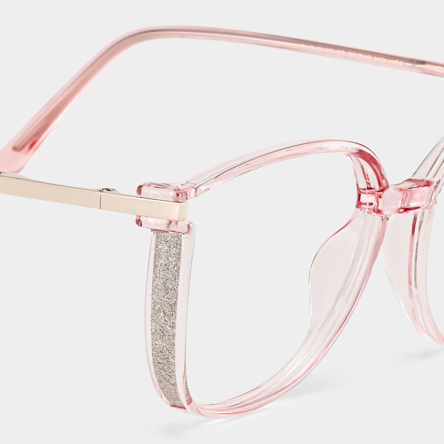 Rodz Light Pink Square Frame Glasses for Women | ZEELOOL4