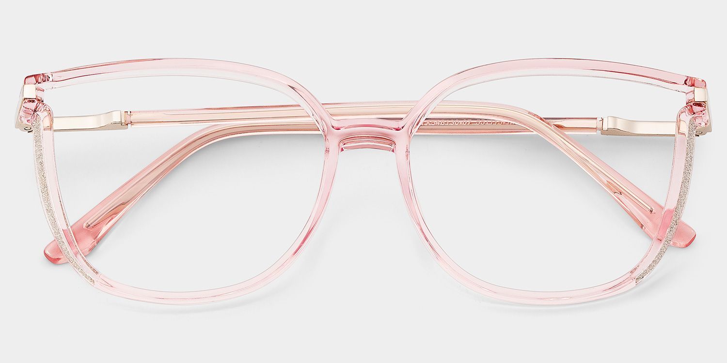 Rodz Light Pink Square Frame Glasses for Women | ZEELOOL1