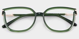 Rodz Square Dark-Green Glasses1