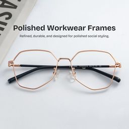 Bivins Geometric Gold Glasses0