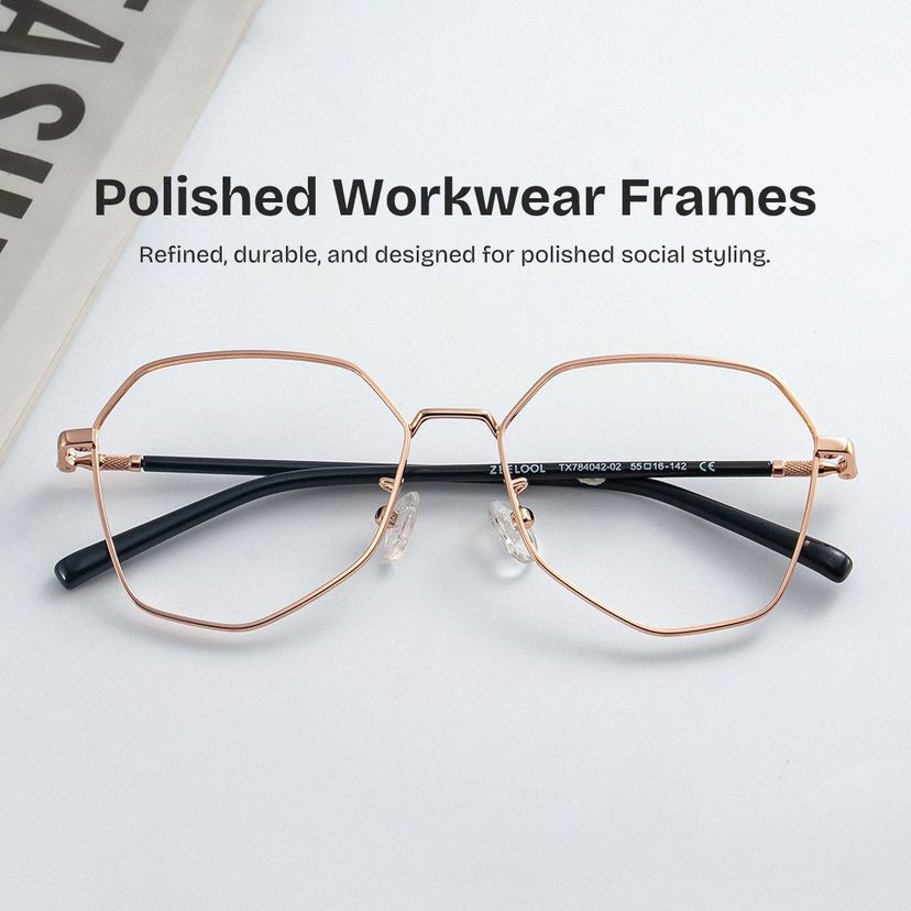Bivins Geometric Gold Glasses