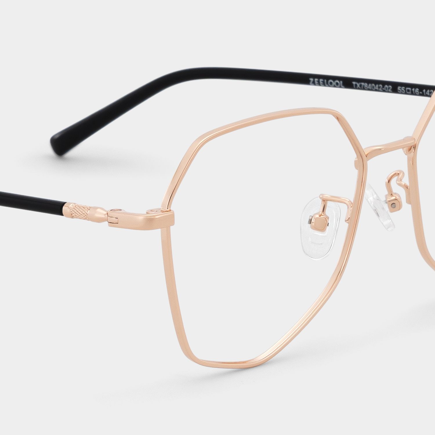 Bivins Geometric Gold Thin Frame Glasses | Zeelool5