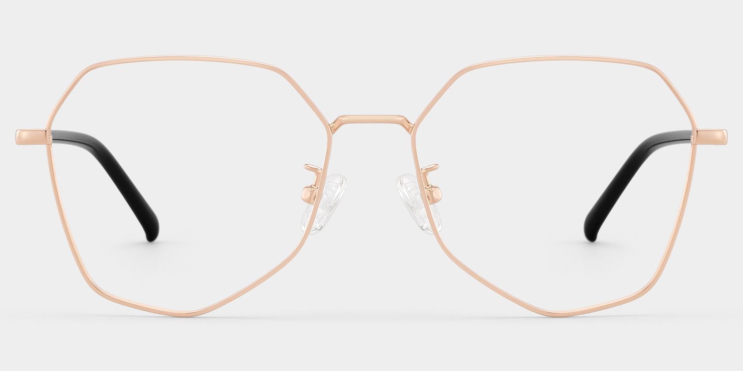 Bivins Geometric Gold Thin Frame Glasses | Zeelool1