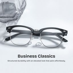 Hacker Browline Black Glasses0
