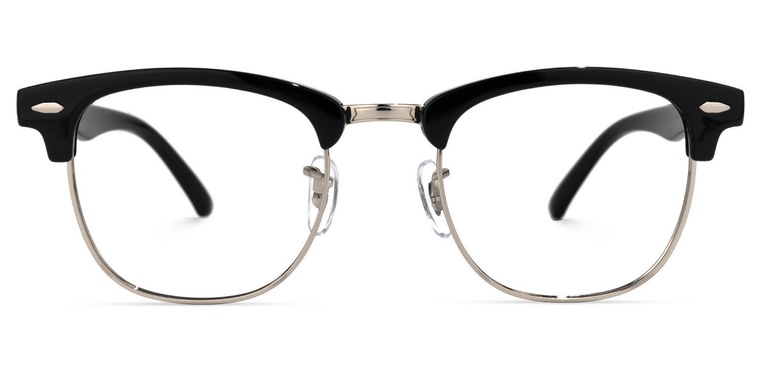 Hacker Browline Black Glasses | Zeelool Glasses1