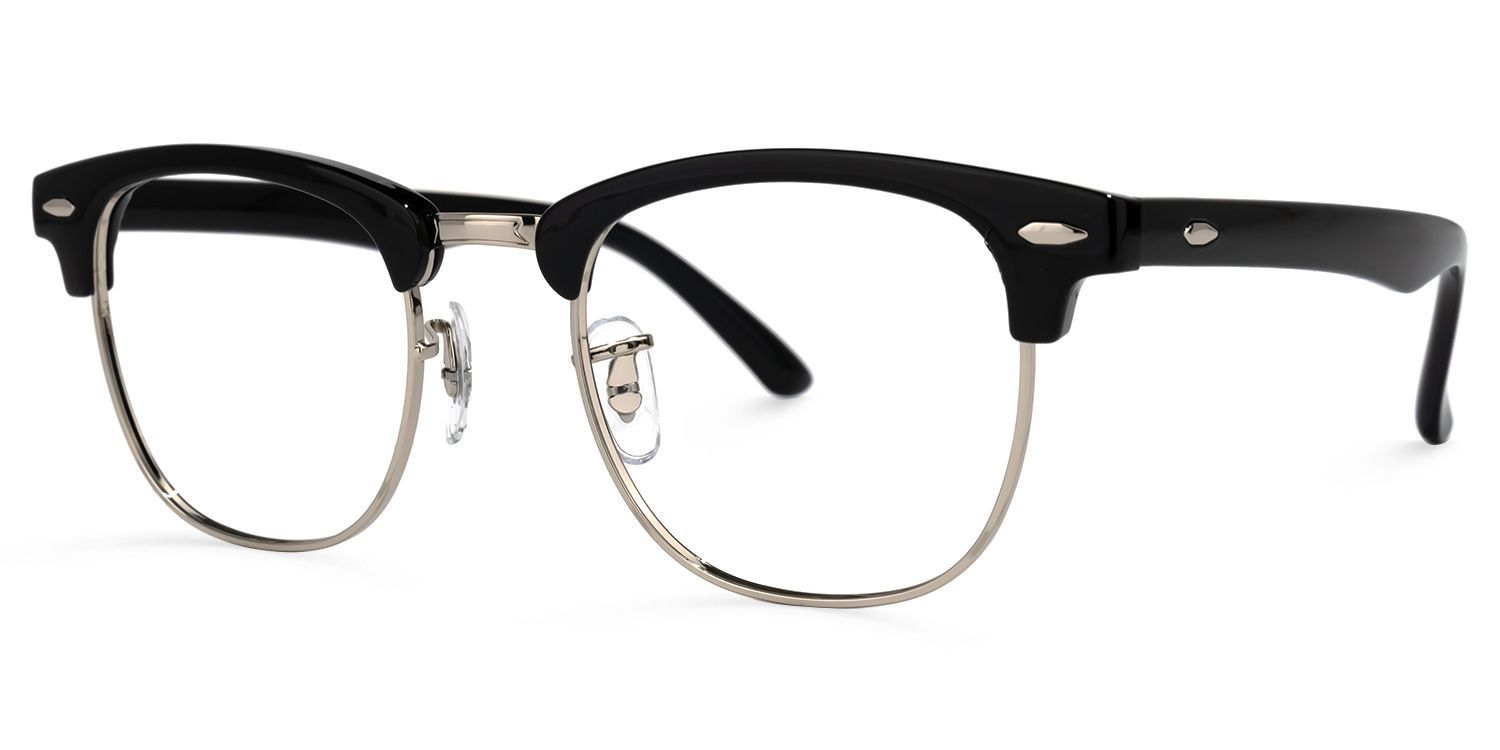 Hacker Browline Black Glasses | Zeelool Glasses2