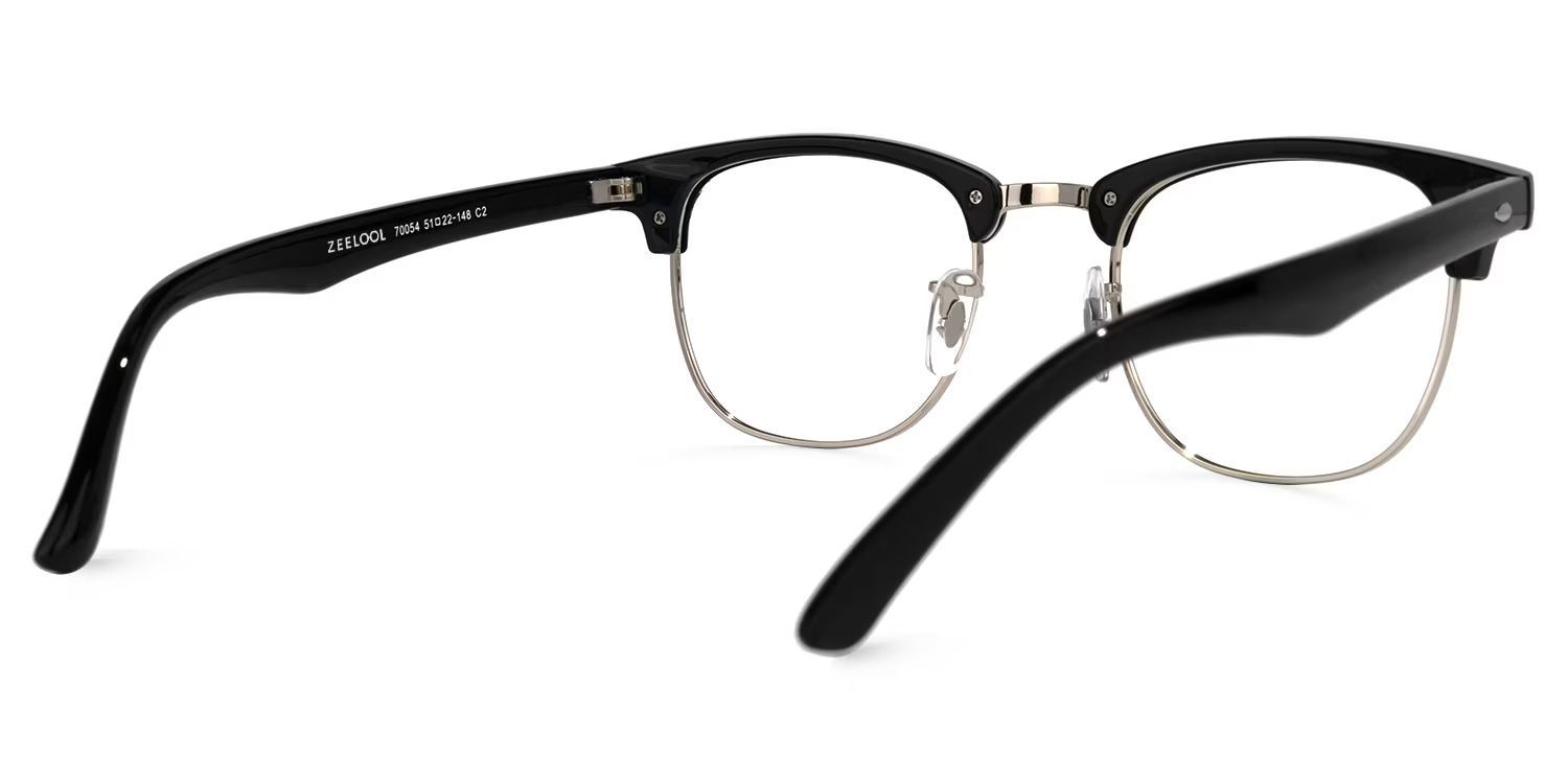 Hacker Browline Black Glasses | Zeelool Glasses4