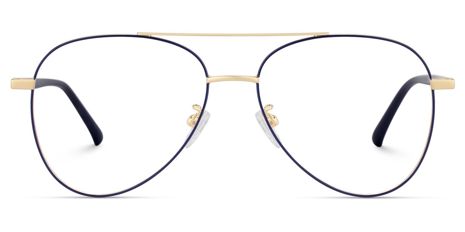 Paige Aviator Black-Gold Glasses | Zeelool Glasses2