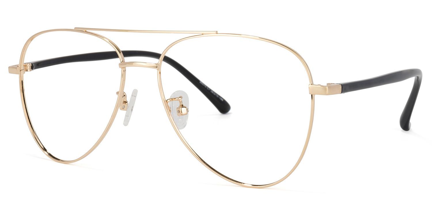Paige Aviator Gold Glasses | Zeelool Glasses3