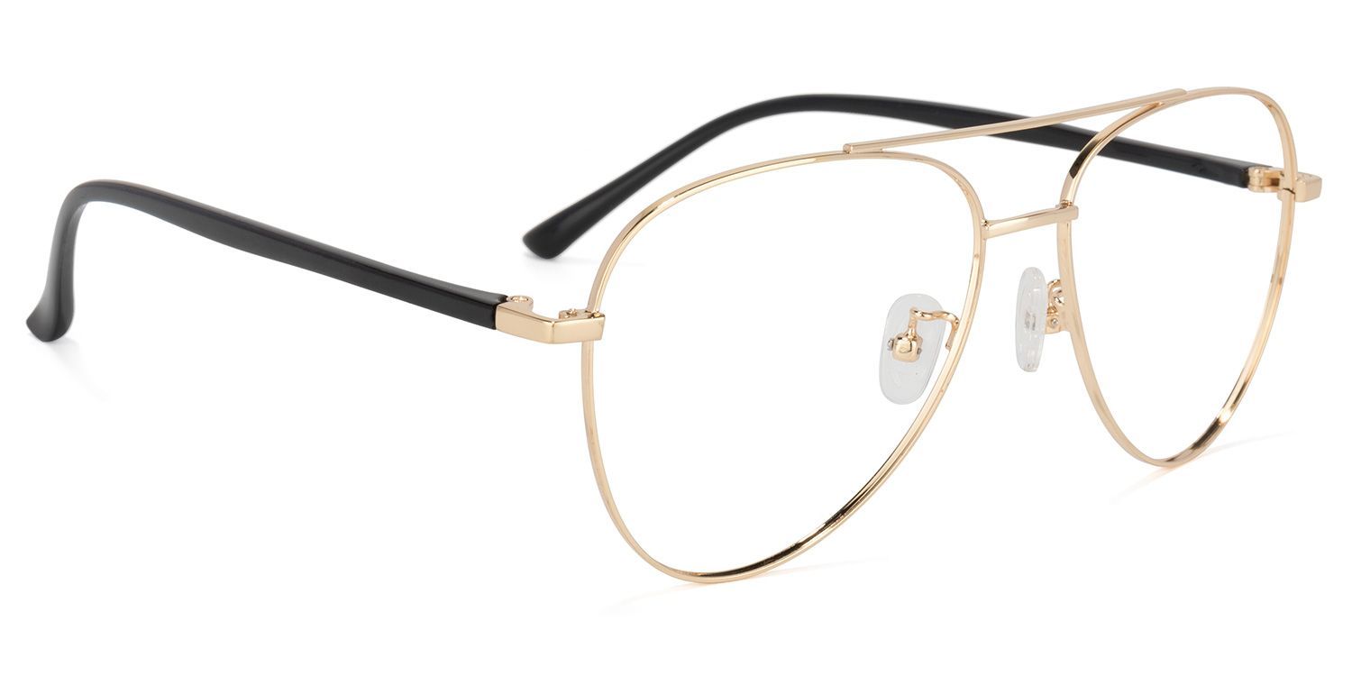 Paige Aviator Gold Glasses | Zeelool Glasses4