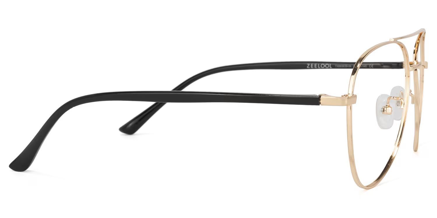 Paige Aviator Gold Glasses | Zeelool Glasses5