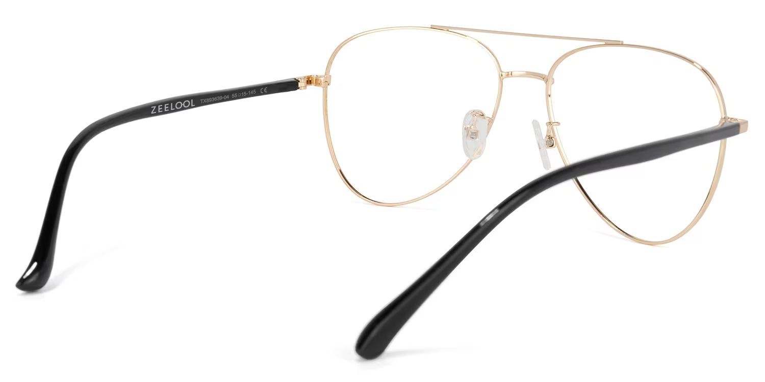 Paige Aviator Gold Glasses | Zeelool Glasses6