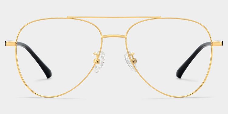 Paige Aviator Gold Glasses