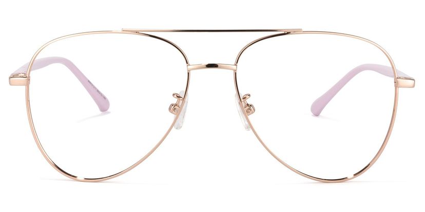 Paige Aviator Rose-Gold Glasses