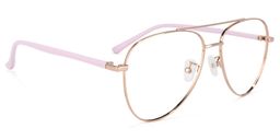 Paige Aviator Rose-Gold Glasses2