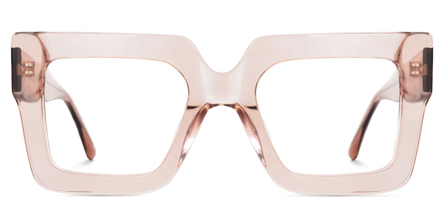 Brandon Beige Eyeglasses and Square Wide Frames1