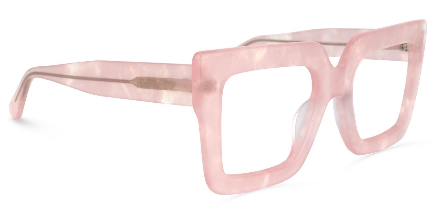 Brandon Square Pink Big Frame Glasses for Women | ZEELOOL2