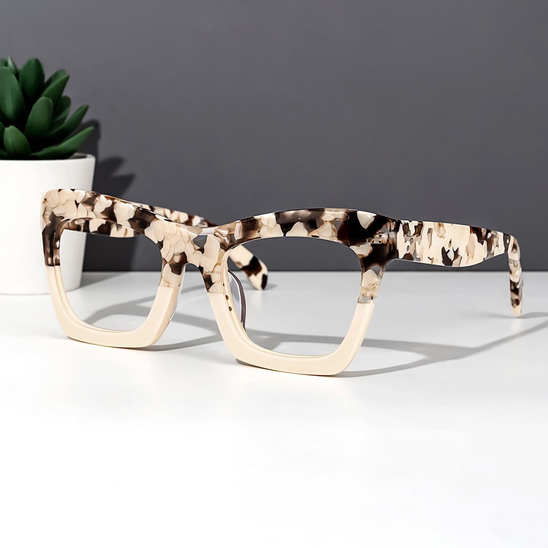 Benitez Square Two-Tone Frame and Prescription Glasses | ZEELOOL5