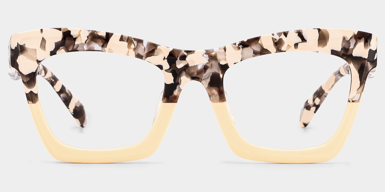 Benitez Square Two-Tone Frame and Prescription Glasses | ZEELOOL0