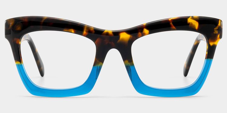 Benitez Square Blue Glasses