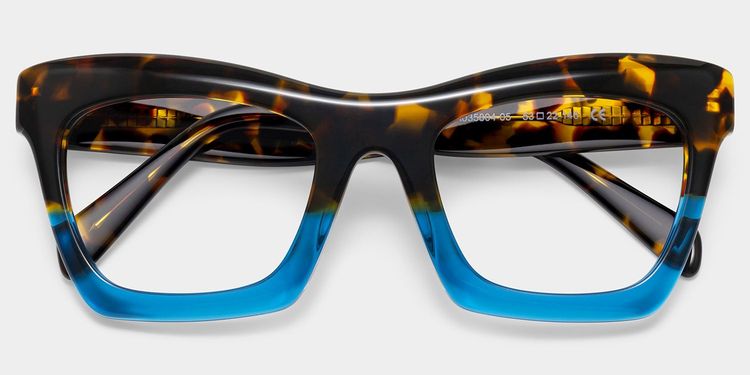Benitez Square Blue Glasses