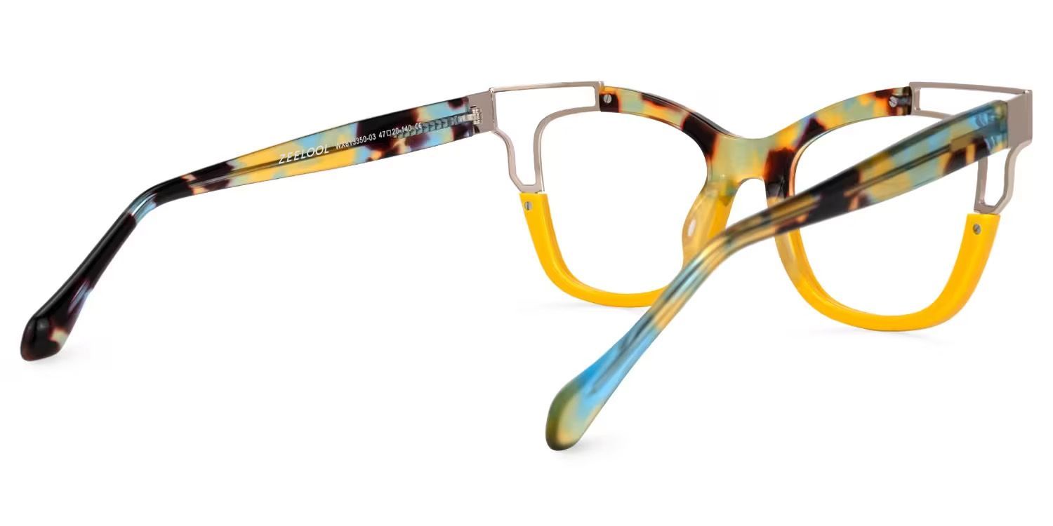 Rhoden Yellow Cateye Frame Glasses for Women | ZEELOOL5