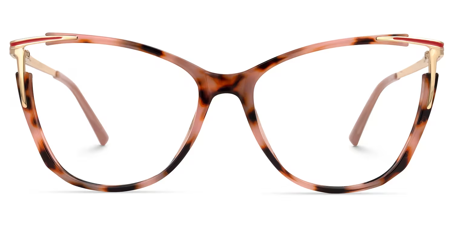 Cateye Yomary Pink and Tortoise Shell Glasses | Zeelool