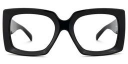 Borislav - Oversized Black Rectangle Glasses0