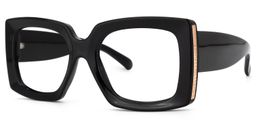 Borislav - Oversized Black Rectangle Glasses1