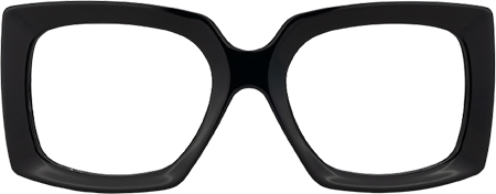 Borislav - Oversized Black Rectangle Glasses | Zeelool CA4