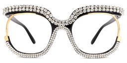 Veasley White Square Glasses0