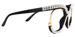 Veasley Square White Rhinestone Glasses2