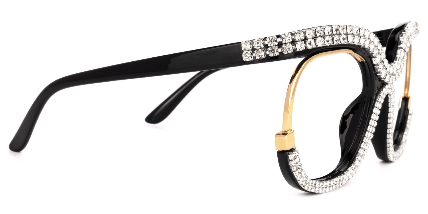 Veasley Square Rhinestone Prescription Glasses2