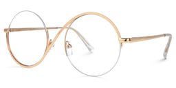 Flozif Round Gold Glasses1