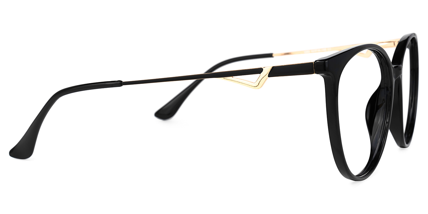 Chanty Round Black Glasses2